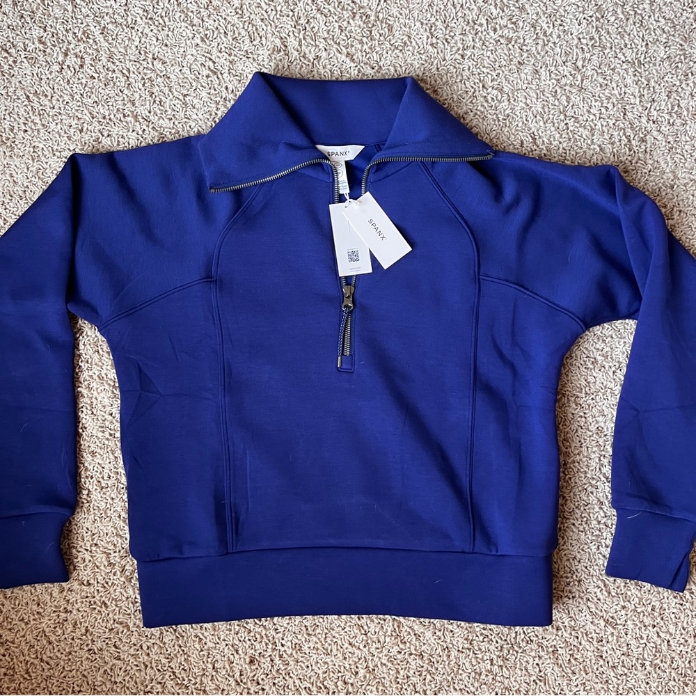 NWT Spanx air essentials half zip XS
